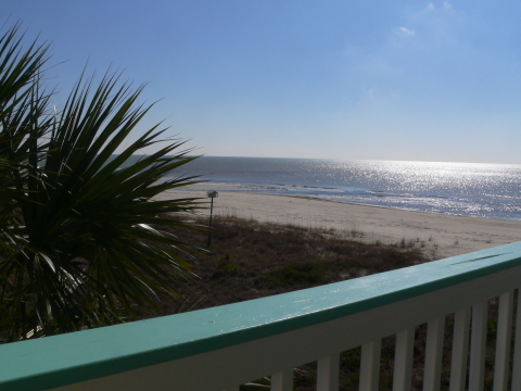 Two palms 2nd floor Balcony View of Beach and Gulf
