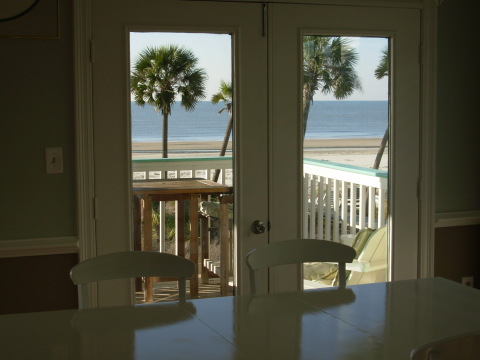 Looking out Dining Room at Beach