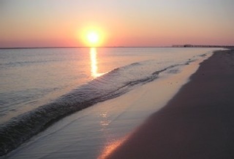 Sunset on the gulf.