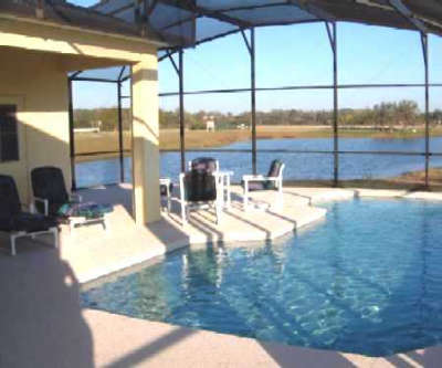 Luxury lakefront  Villa with Solar Heated Pool - Vacation Rental in Davenport
