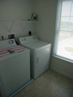 Laundry room on bedroom level