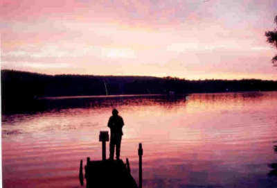 Love Sunsets? Best bass fishing spot on the lake!