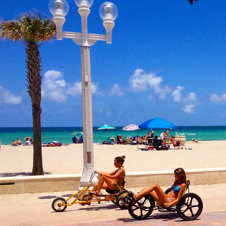 rush hour on the boardwalk - Hollywood, Florida Hotels
