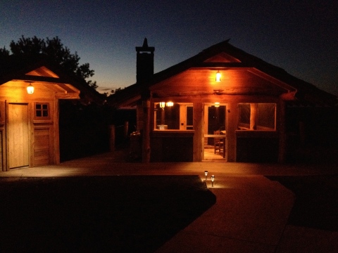 Summer House and Washhouse At Night 