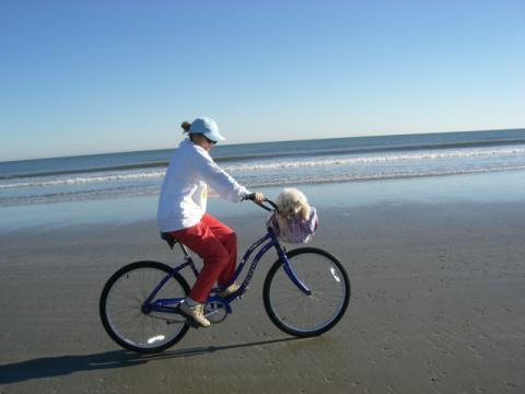 biking on the beach - Kiawah Island Vacation Rentals