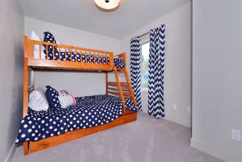 Fun bunk beds in the third bedroom. Single on the top, double be