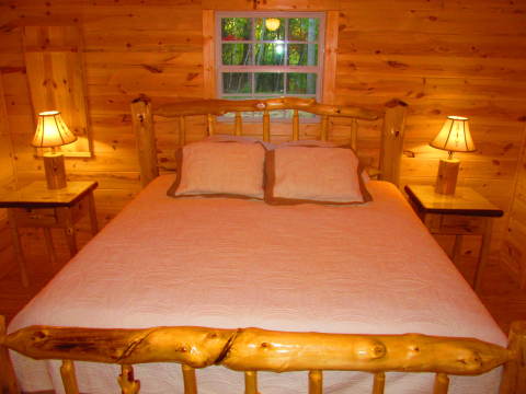 King size custom log bed!