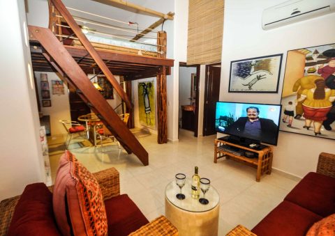 Charming Condo with Loft Downtown (PK07) - Vacation Rental in Playa Del Carmen