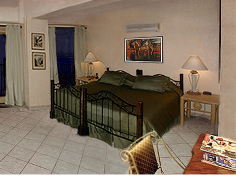 The Guest Bedroom - All rooms have wide screen TV