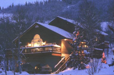 A luxury mountain home