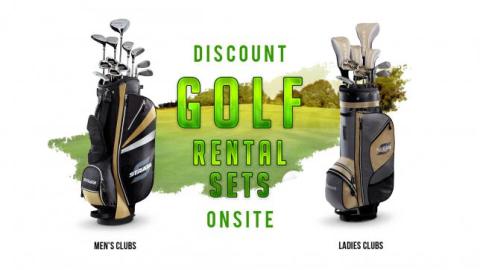 Discount Golf Rental Sets Onsite