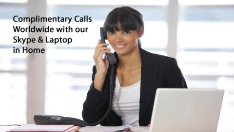 Complimentary Calls Worldwide with Skype & Laptop