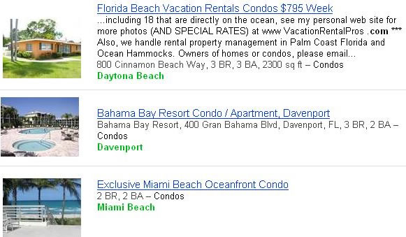 Vacation rentals